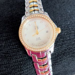 Tag Heuer 18k and stainless diamond Link